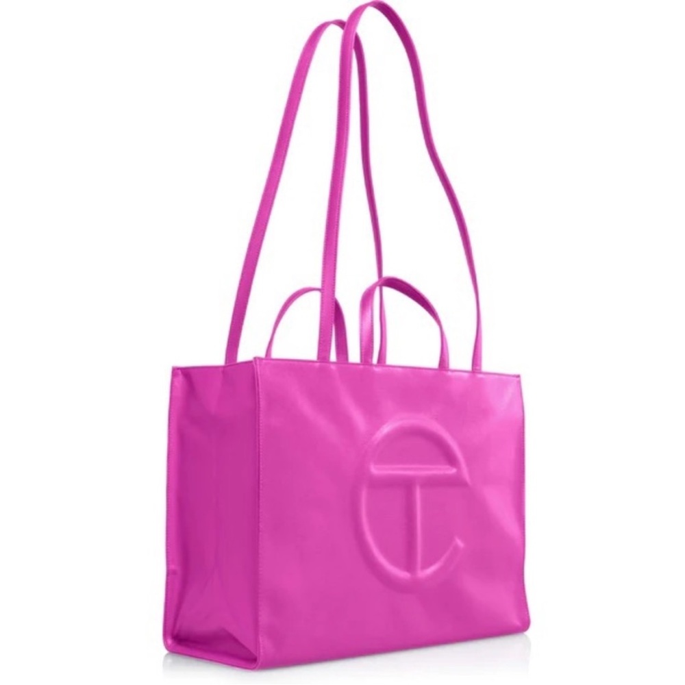 Telfar NEW NWT Azalea Shopping bag LARGE hot pink - Picture 3 of 13